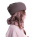 Фетровый шерстяной берет 530 Стюардесса Таблетка Вуалетка капучино Фетровый шерстяной берет 530 Стюардесса Таблетка Вуалетка капучино