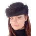 Фетровый шерстяной берет 531 Стюардесса Таблетка Вуалетка Пилотка черная