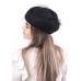 Фетровый шерстяной берет 531 Стюардесса Таблетка Вуалетка Пилотка черная