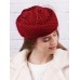 Фетровый шерстяной берет 531 Стюардесса Таблетка Вуалетка Пилотка т-красная