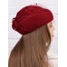 Фетровый шерстяной берет 531 Стюардесса Таблетка Вуалетка Пилотка т-красная
