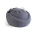 Фетровый шерстяной берет 531 Стюардесса Таблетка Вуалетка Пилотка серо-голубая