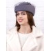 Фетровый шерстяной берет 531 Стюардесса Таблетка Вуалетка Пилотка серо-голубая32