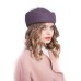 Фетровый шерстяной берет 531 Стюардесса Таблетка Вуалетка Пилотка лаванда