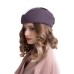 Фетровый шерстяной берет 531 Стюардесса Таблетка Вуалетка Пилотка лаванда