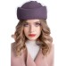 Фетровый шерстяной берет 531 Стюардесса Таблетка Вуалетка Пилотка лаванда