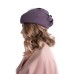 Фетровый шерстяной берет 531 Стюардесса Таблетка Вуалетка Пилотка лаванда