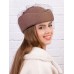 Фетровый шерстяной берет 531 Стюардесса Таблетка Вуалетка Пилотка капучино