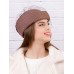 Фетровый шерстяной берет 531 Стюардесса Таблетка Вуалетка Пилотка капучино
