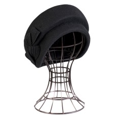 Фетровый шерстяной берет 153 чёрный Фетровый шерстяной берет 153 чёрный