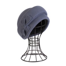 Фетровый шерстяной берет 153 серо-голубой Фетровый шерстяной берет 153 серо-голубой