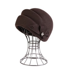 Фетровый шерстяной берет 170 коричневый Фетровый шерстяной берет 170 коричневый