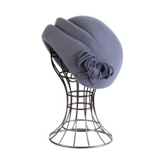 Фетровый шерстяной берет 174 сероголубой Фетровый шерстяной берет 174 сероголубой