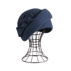 Фетровый шерстяной берет 176 морская волна