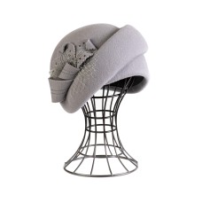 Фетровый шерстяной берет 176 светло-серый Фетровый шерстяной берет 176 светло-серый