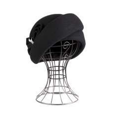 Фетровый шерстяной берет 177 чёрный Фетровый шерстяной берет 177 чёрный