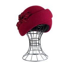 Фетровый шерстяной берет 177 красный Фетровый шерстяной берет 177 красный