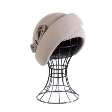 Фетровый шерстяной берет 177 песочный Фетровый шерстяной берет 177 песочный