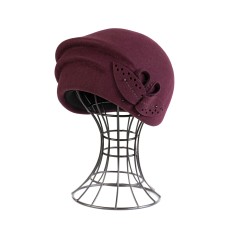 Фетровый шерстяной берет 230 бордо Фетровый шерстяной берет 230 бордо