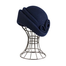 Фетровый шерстяной берет 231 тёмно-синий