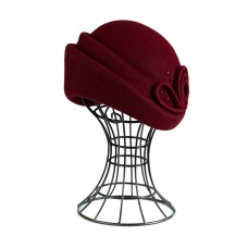 Фетровый шерстяной берет 231тёмно-красный