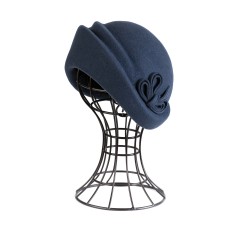 Фетровый шерстяной берет 231 морская волна