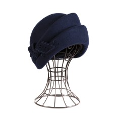 Фетровый шерстяной берет 270 тёмно-синий