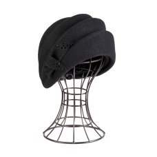 Фетровый шерстяной берет 271 чёрный Фетровый шерстяной берет 271 чёрный