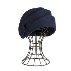 Фетровый шерстяной берет 271 тёмно-синий Фетровый шерстяной берет 271 тёмно-синий