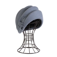 Фетровый шерстяной берет 271 серо-голуой Фетровый шерстяной берет 271 серо-голуой