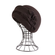 Фетровый шерстяной берет 275 коричневый