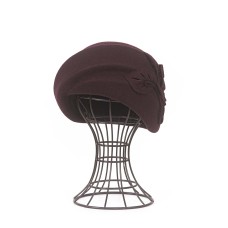 Фетровый шерстяной берет 275 бордо