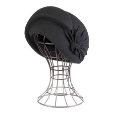 Фетровый шерстяной берет 276 чёрный Фетровый шерстяной берет 276 чёрный