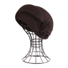 Фетровый шерстяной берет 276 коричневый