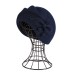 Фетровый шерстяной берет 277 тёмно-синий