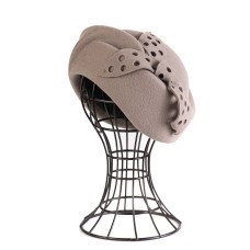 Фетровый шерстяной берет 288 песочный Фетровый шерстяной берет 288 песочный