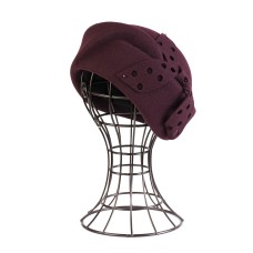 Фетровый шерстяной берет 288 бордо Фетровый шерстяной берет 288 бордо