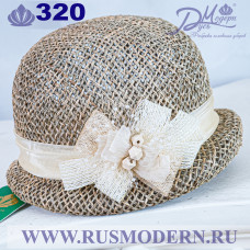 Соломенная шляпка № 320 с плотным плетением